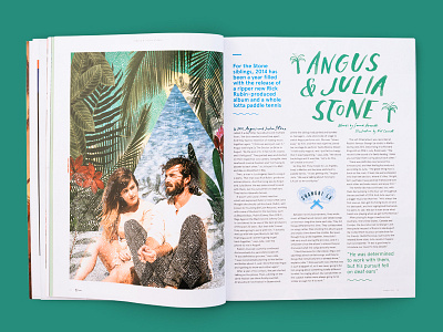 triple j Annual — Angus & Julia Stone angus and julia stone art direction brush lettering collage expressive graphic design hand lettering illustrative spot illustration