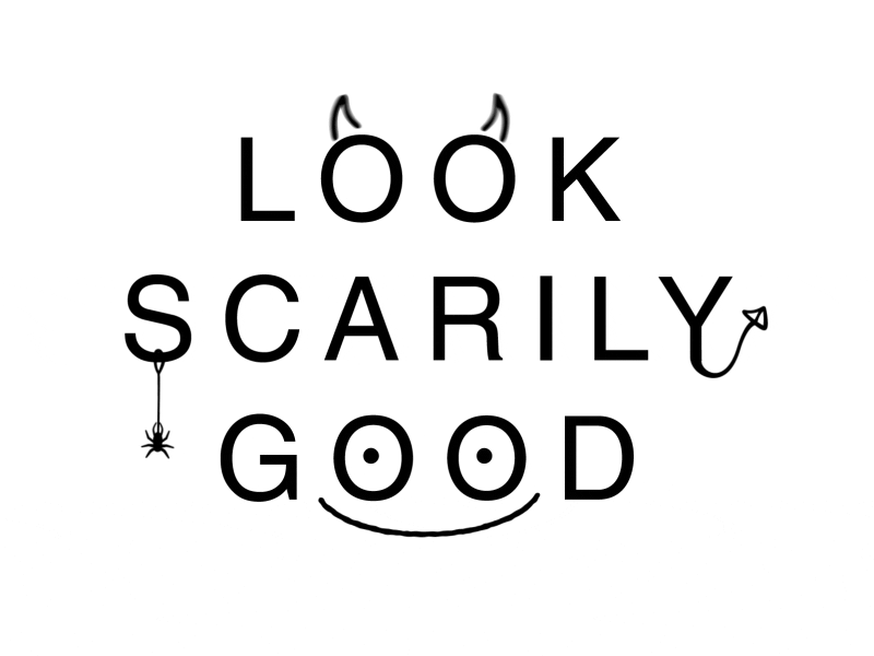 Look Scarily Good animated logo animated type halloween