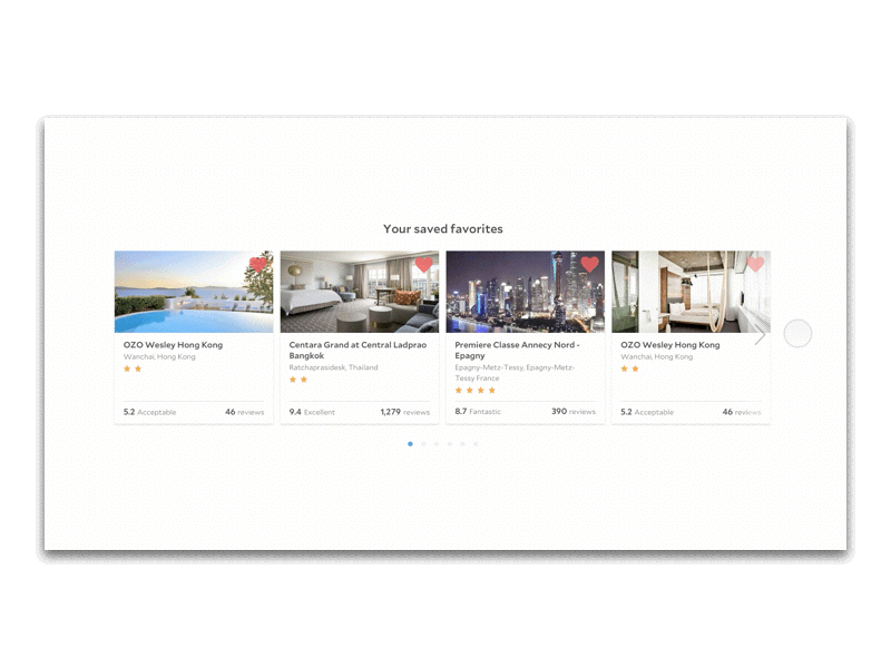 Saved property favourites agoda carousel favourites property reel