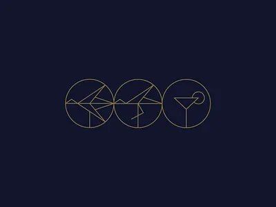 Stork alcohol badge bird brand gin label light logo mark simple stork thin