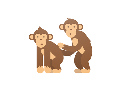 Chimps animal character chimp design illustration logo logotype mark monkey symbol