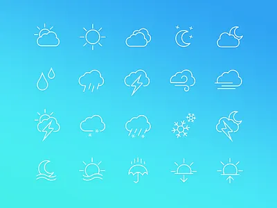 Weather Icons blizzard cloud icon icons moon snow sun weather zipper