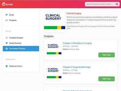Book Chapter listing on Synap book medicin purchased textbook ui ux website