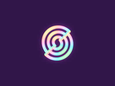 Just a thing bright gradient graphic design illustration logo logo design neon s
