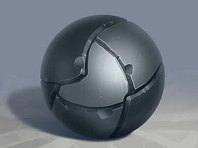 Material art drawing fantasy game icon material painting sphere