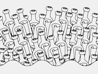 1,200 Messages in 1,200 Bottles aftereffects animation bottles design loop mograph motiongraphics stories