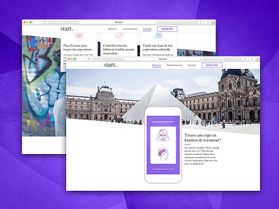 Start app art card design gobelins graphism interaction mobile museum ui ux website