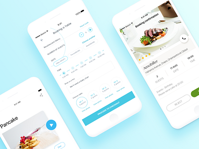 Table Booking app booking cadabra cadabra challenge empty clean flat food parallax simple ui ux web design