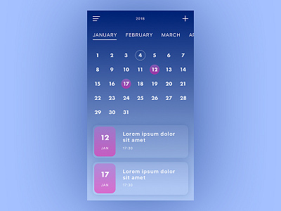 Calendar app calendar design ui ux