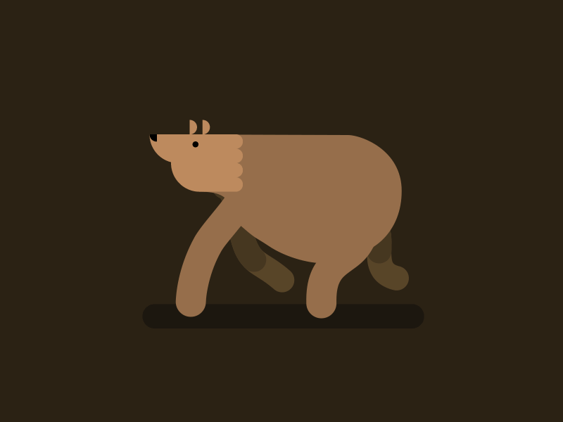 California Grizzly Bear Walking v1 animation bear gif walking