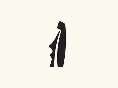 Moai easter island exploration head illustration logo moai statue