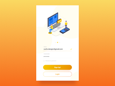 Daily UI #001 - Sign Up Screen curtis curtis.designr daily ui daily ui 001 dailyui sign up sign up form ui ui design