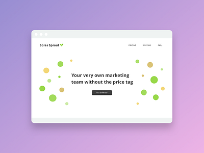 Sales Sprout Landing Page Splash landing page splash tech web design