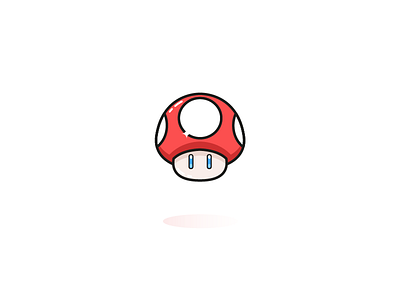 Mushroom from Super Mario doodle draw flatdesign graphicdesign illustration illustrator mario odyssey moon mushroom popculture super mario vector