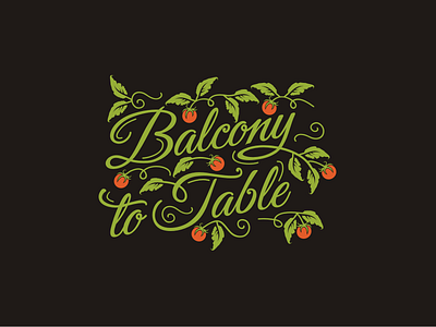 Balcony To Table agriculture decor farm logo retro tomato vintage