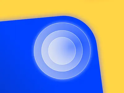 Magic blue corners curves geometric gradients magic orange