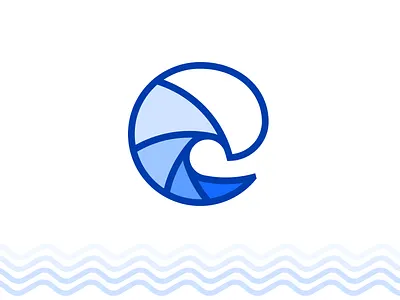 Breaker Logo blue breaker icon logo surf wave