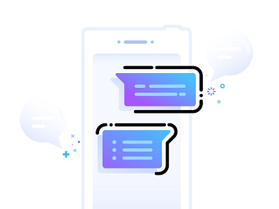 Chat_Indiefin chat flat illustration indie insurance mobile online survey ui ux