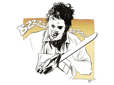The Texas Chainsaw Massacre design film horror illustration leatherface line movie shape texas chainsaw