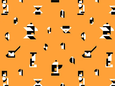 Brewing Coffee Pattern brewing coffee design illustration pattern surface