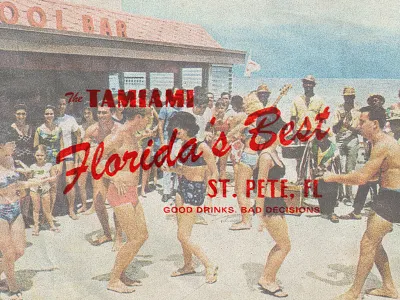 Keep On Dancin' branding brush lockup logo murals old script texture vintage