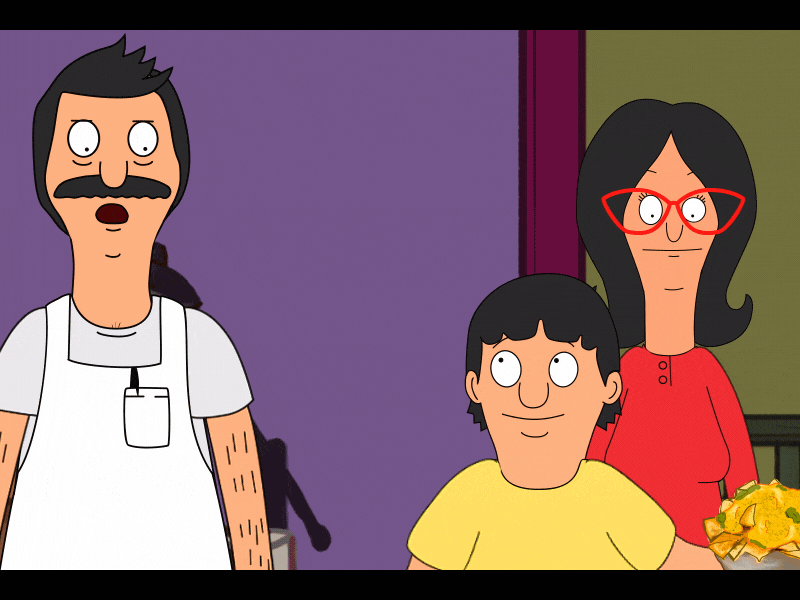 Bobs Burgers AfterEffects Animation 2 2d animation aftereffects animation character animation duik joysticksnsliders rigging rubberhose shape layer vector