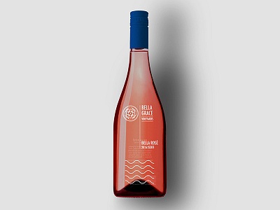 Bella Grace Estate Rosé Opt C foothills label poolside rose rosé waves wine wine label winery