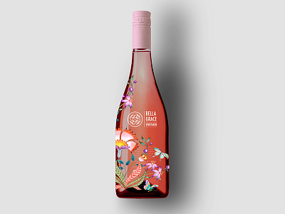 Bg Rose Burgundy Option A california wine foothills label rose rosé springtime wine wine label