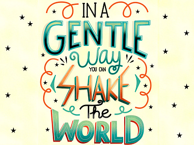 Gandhi lettering poster quote