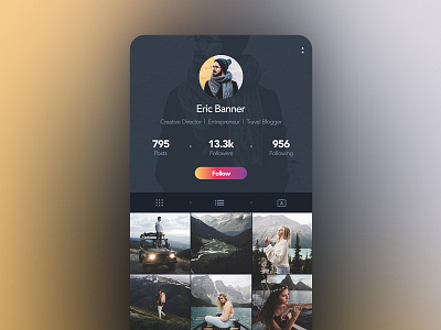 Daily UI challenge #02 — Instagram black challenge dailyui insta instagram instagram redesign minimal redesign ui