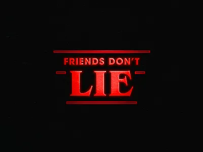 Stranger Things: Friends Don't Lie eleven opening sequence photoshop stranger things texture type typography
