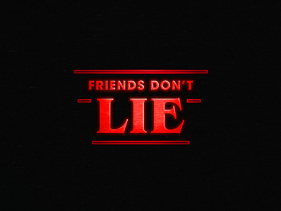 Stranger Things: Friends Don't Lie eleven opening sequence photoshop stranger things texture type typography