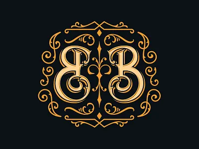 Burning Barn Rum Mark Concept branding flourish illustration logo mark monogram packaging