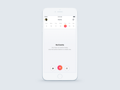 Calendar App (Concept) appointments calendar chat events ios location meeting mobile schedule social ui ux
