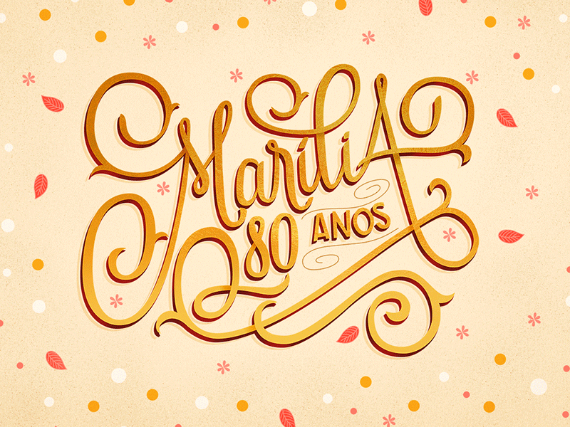 Grandma's birthday birthday lettering