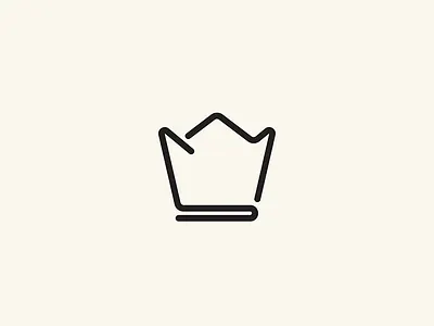 Crown crown flat king logo simple triangle vector
