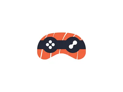 Sushi Gaming Logo controller fish gamepad gaming logo sushi logo