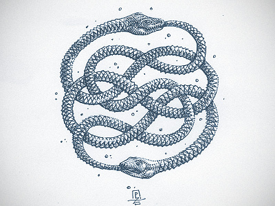 Inktober day 29. United (🐍Uroboros🐍) editorial engraving etching graphic hatching illustration ink inktober uroboros woodcut
