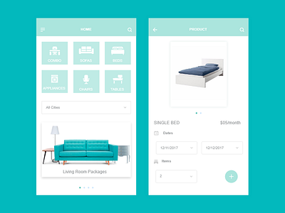 Rental App Ui app dribbble e commerce furlenco furniture ios minimal rental rentomojo trending