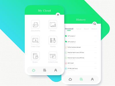 My Cloud App Concept app cloud download dropbox icon ui ux