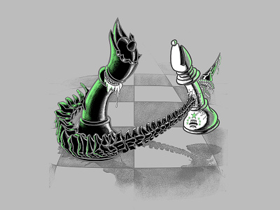 Queen Takes Bishop - Tee Design alien bishop chess design horror queen ripley sci fi space tee xenomorph