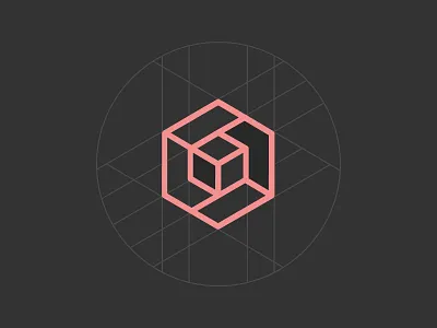 Hinty logo mark app logo concept cube grids icon logo mark mark process