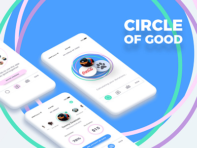 Redesign for iOS app app charity cirle of good clean donation ios tabbar ui userinterface ux workout