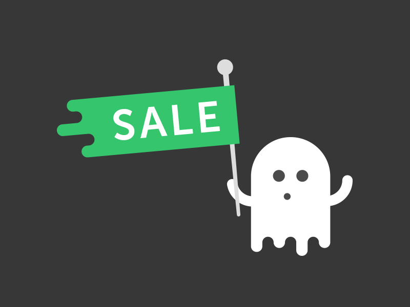 tiny ghostie bones ghost ghostie gif halloween icon illustration sale skeleton