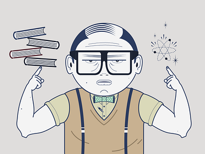 Wisdom bowtie education illustration