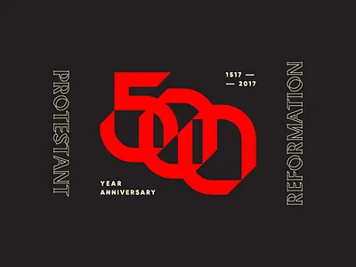 Protestant Reformation 500 anniversary logo mark reformation type
