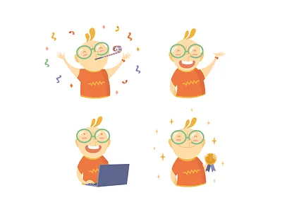 Drawbots | App Guide Character app cartoon character code cute flat geek guide happy illustration kids learning