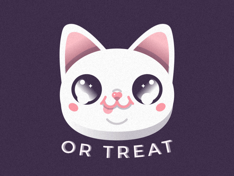 Trick or Treat Cat animation cat collaboration cute halloween illustration october spooky tongue treat trick