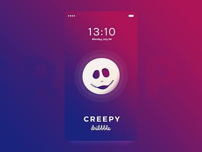 Mr Jack Moon blue creepy gradient halloween illustration jack moon mr nigh ui