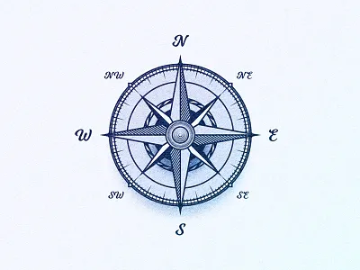 Wind Rose Compass Symbol Illustration compass illustration illustrator rose symbol tutorial vector wind